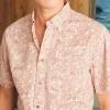 Shirts | Faherty Brand Short-Sleeve Stretch Playa Shirt - Coral Tile Print