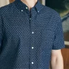 Shirts | Faherty Brand Short-Sleeve Stretch Playa Shirt - Midnight Fishscale