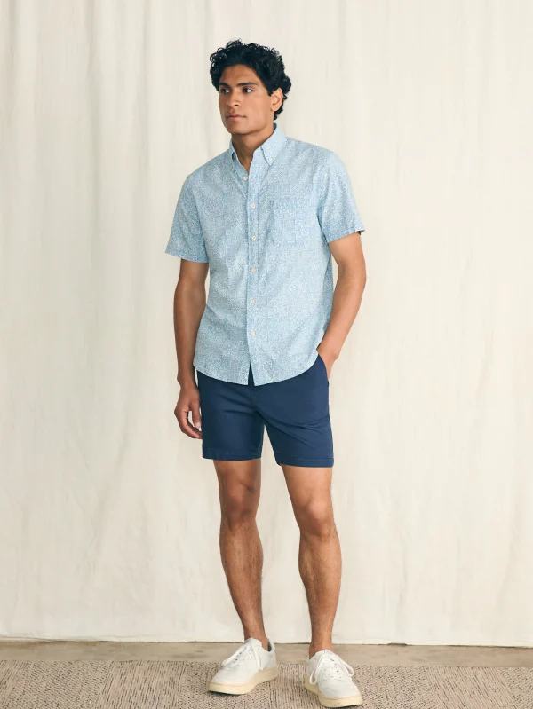 Shirts | Faherty Brand Short-Sleeve Stretch Playa Shirt - South Pacific Geo