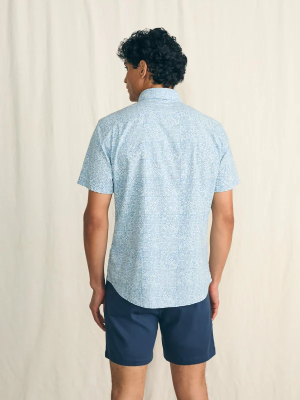 Shirts | Faherty Brand Short-Sleeve Stretch Playa Shirt (Tall) - South Pacific Geo