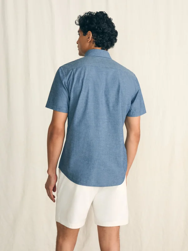 Shirts | Faherty Brand Short-Sleeve Stretch Playa Shirt - Weathered Blue