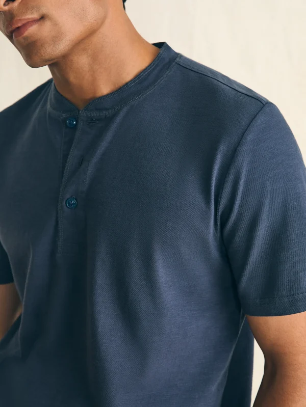 T-Shirts & Henleys | Faherty Brand Short-Sleeve Sunwashed Henley - Dune Navy