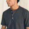 T-Shirts & Henleys | Faherty Brand Short-Sleeve Sunwashed Henley - Washed Black