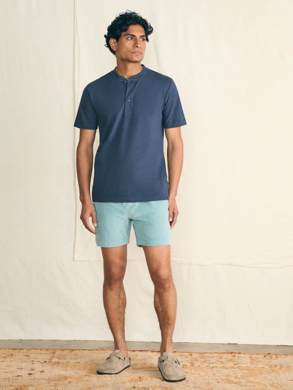 T-Shirts & Henleys | Faherty Brand Short-Sleeve Sunwashed Henley - Dune Navy