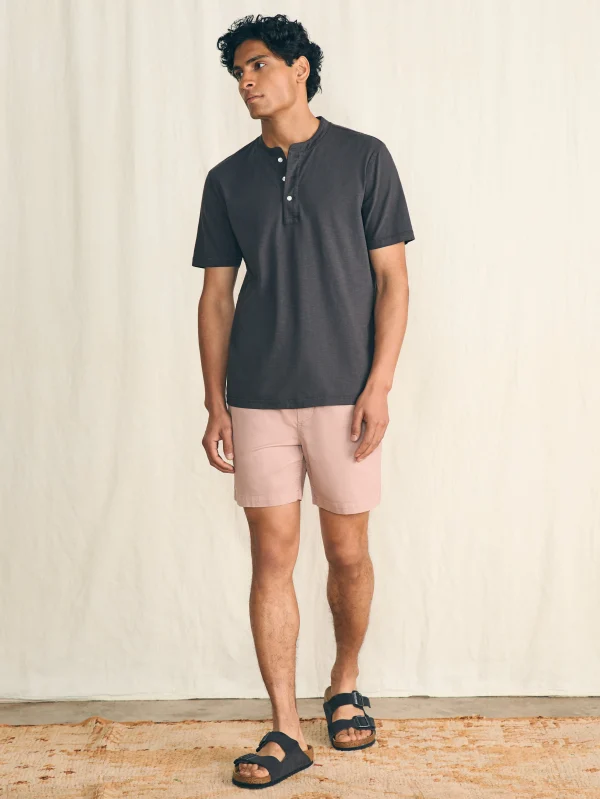 T-Shirts & Henleys | Faherty Brand Short-Sleeve Sunwashed Henley - Washed Black