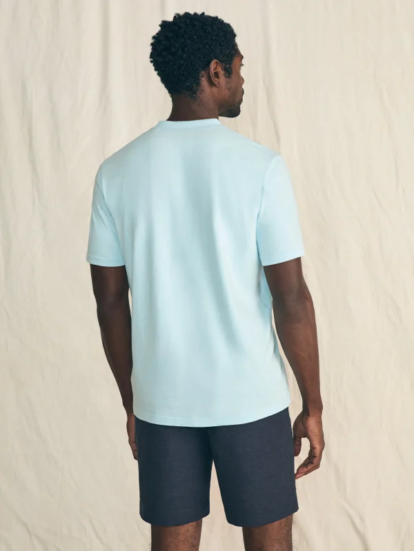 T-Shirts & Henleys | Faherty Brand Short-Sleeve Sunwashed Henley - Blue Oasis