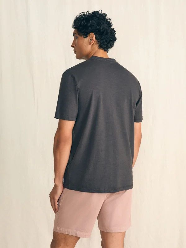 T-Shirts & Henleys | Faherty Brand Short-Sleeve Sunwashed Henley - Washed Black