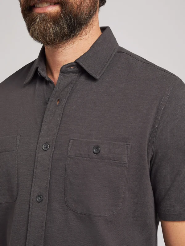 Shirts | Faherty Brand Short-Sleeve Sunwashed Knit Shirt (Tall) - Washed Black