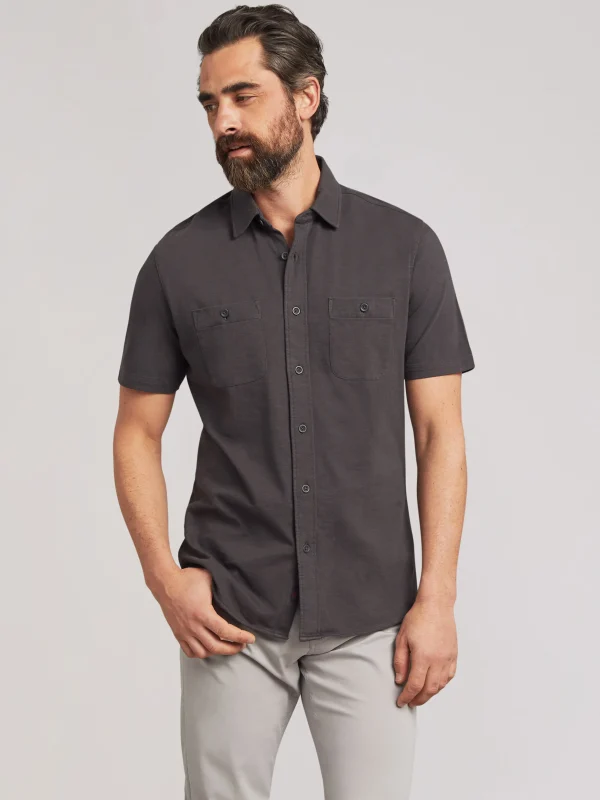 Shirts | Faherty Brand Short-Sleeve Sunwashed Knit Shirt - Washed Black