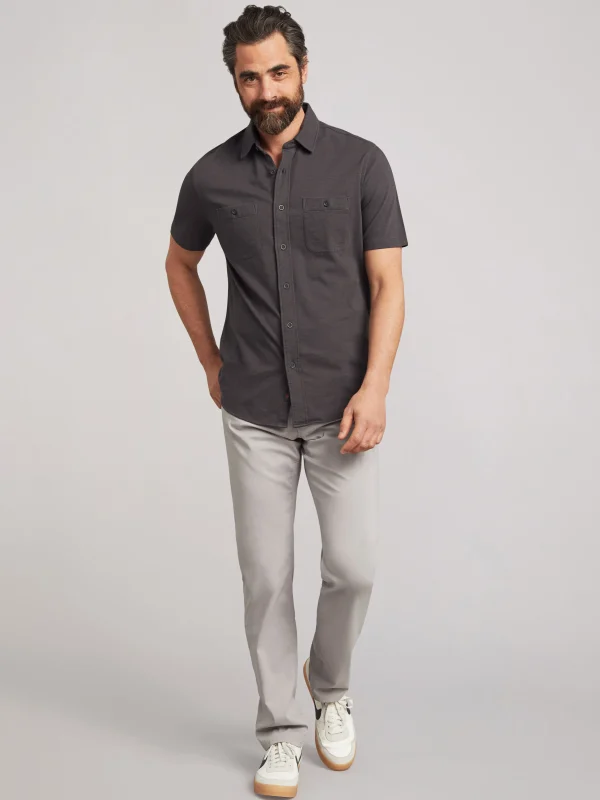 Shirts | Faherty Brand Short-Sleeve Sunwashed Knit Shirt (Tall) - Washed Black