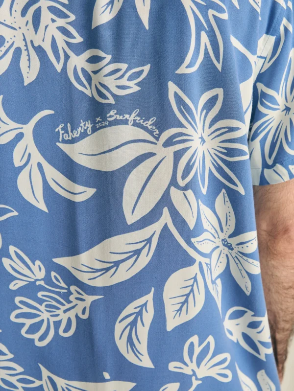 Shirts | Faherty Brand Short-Sleeve Surfrider Rayon Camp Shirt - Sky Floral