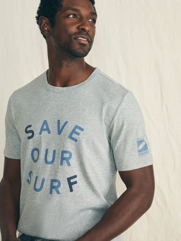 T-Shirts & Henleys | Faherty Brand Short-Sleeve Surfrider Sunwashed Tee - Heather Grey