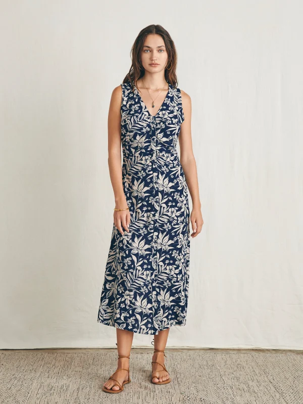 Dresses | Faherty Brand Siena Midi Dress - Navy Canopy Floral