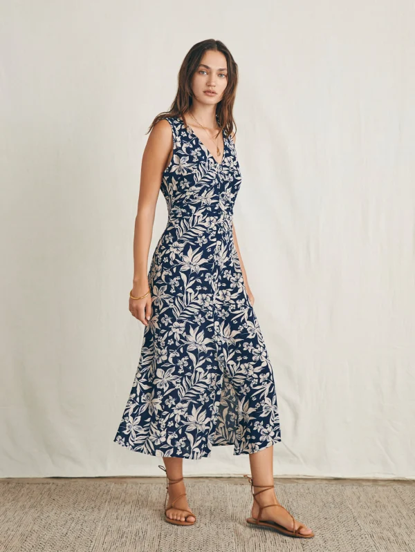 Dresses | Faherty Brand Siena Midi Dress - Navy Canopy Floral