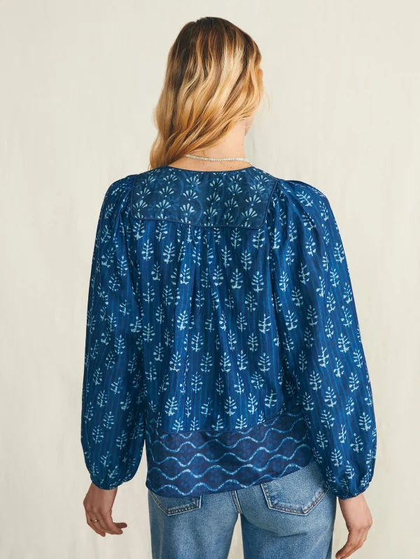 Shirts & Tops | Faherty Brand Silk Blend Solstice Top - Sunburst Mix Print