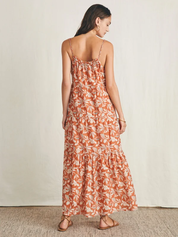 Dresses | Faherty Brand Silk Blend Sun Chaser Maxi Dress - Ginger Floral