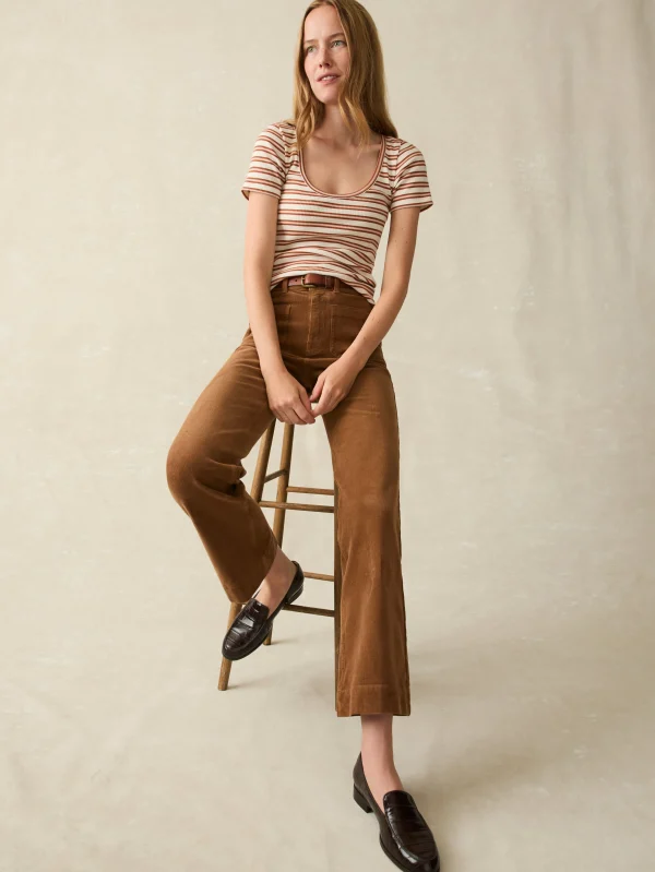 Pants | Faherty Brand Softstretch Cord Patch Pocket Pant - Cord Brown