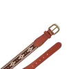 Belts | Faherty Brand Steven Paul Judd Chahtah Embroidered Belt - Cocoa Cream Motif