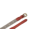 Belts | Belts | Faherty Brand Steven Paul Judd Chahtah Embroidered Belt - Charcoal Coiled Snake