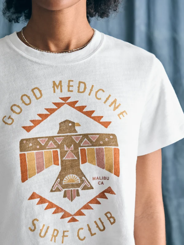 T-Shirts | Faherty Brand Steven Paul Judd Good Medicine Sunwashed Slub Tee - White