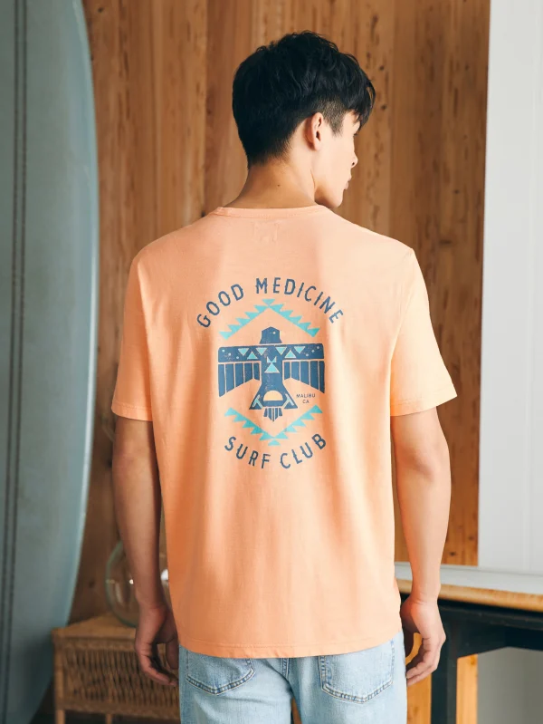 T-Shirts & Henleys | Faherty Brand Steven Paul Judd Good Medicine Surf Club Tee - Island Melon