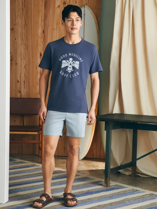 T-Shirts & Henleys | Faherty Brand Steven Paul Judd Good Medicine Surf Club Tee - Dune Navy