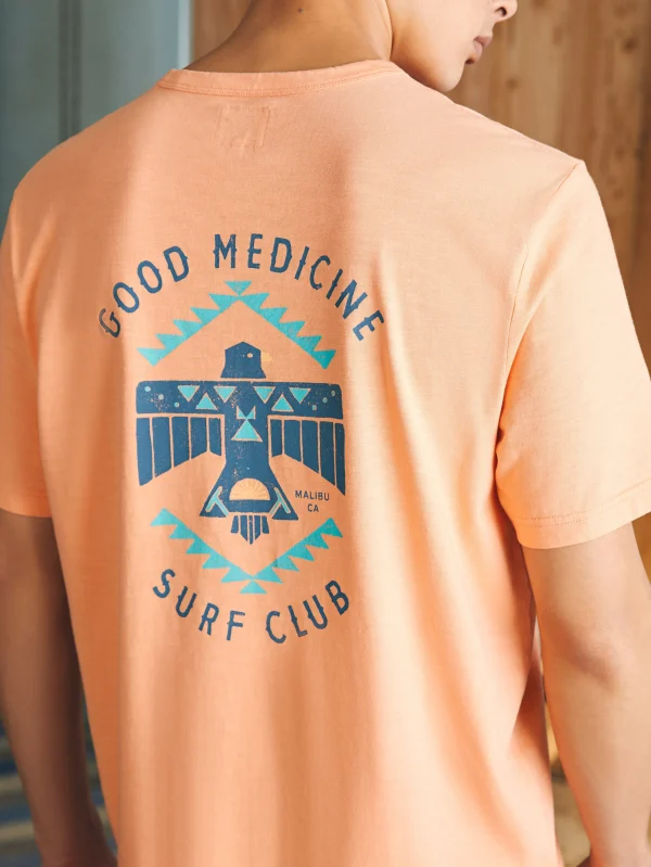 T-Shirts & Henleys | Faherty Brand Steven Paul Judd Good Medicine Surf Club Tee - Island Melon