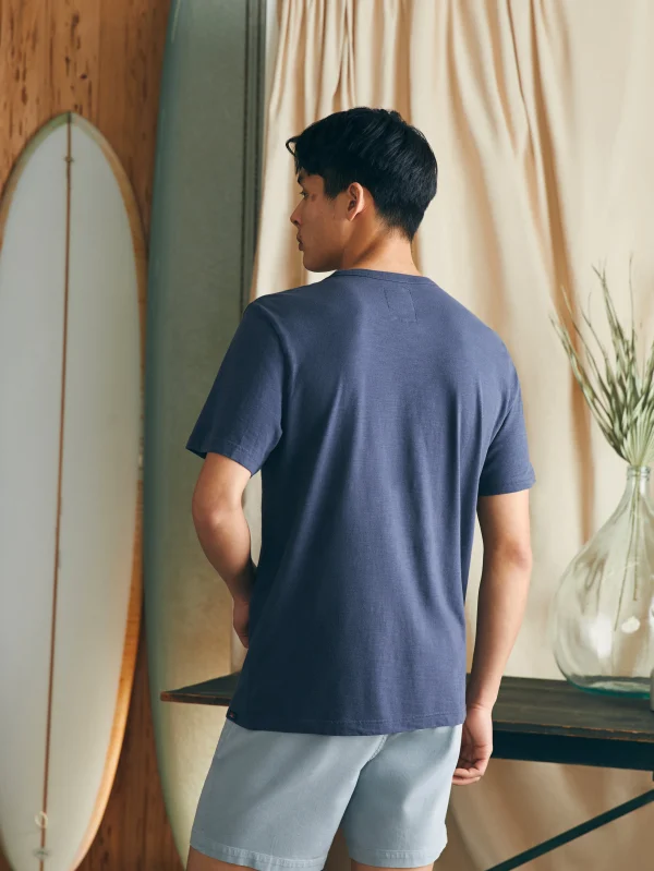 T-Shirts & Henleys | Faherty Brand Steven Paul Judd Good Medicine Surf Club Tee - Dune Navy