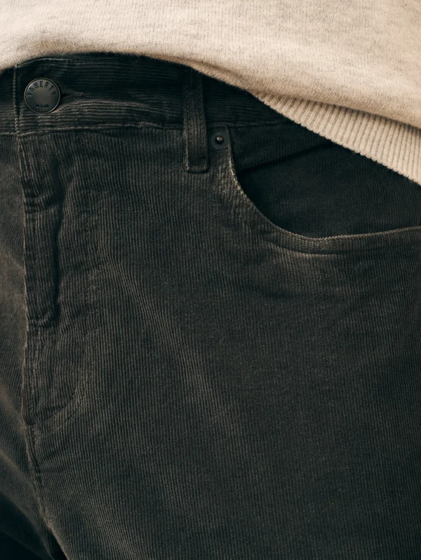 Pants | Faherty Brand Stretch Corduroy 5-Pocket Pant (34" Inseam) - Washed Black