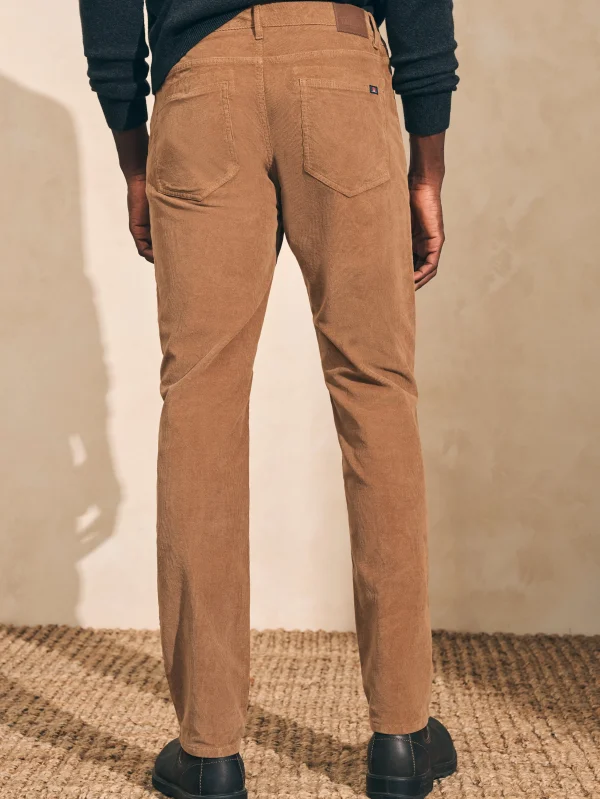 Pants | Faherty Brand Stretch Corduroy 5-Pocket Pant (32" Inseam) - Raw Umber