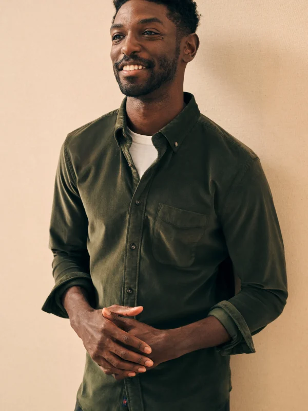 Shirts | Faherty Brand Stretch Corduroy Shirt - Forest