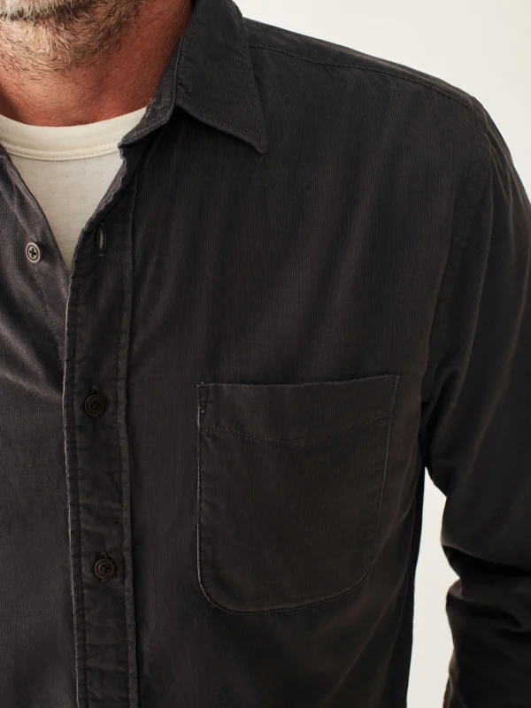 Shirts | Faherty Brand Stretch Corduroy Shirt - Washed Black