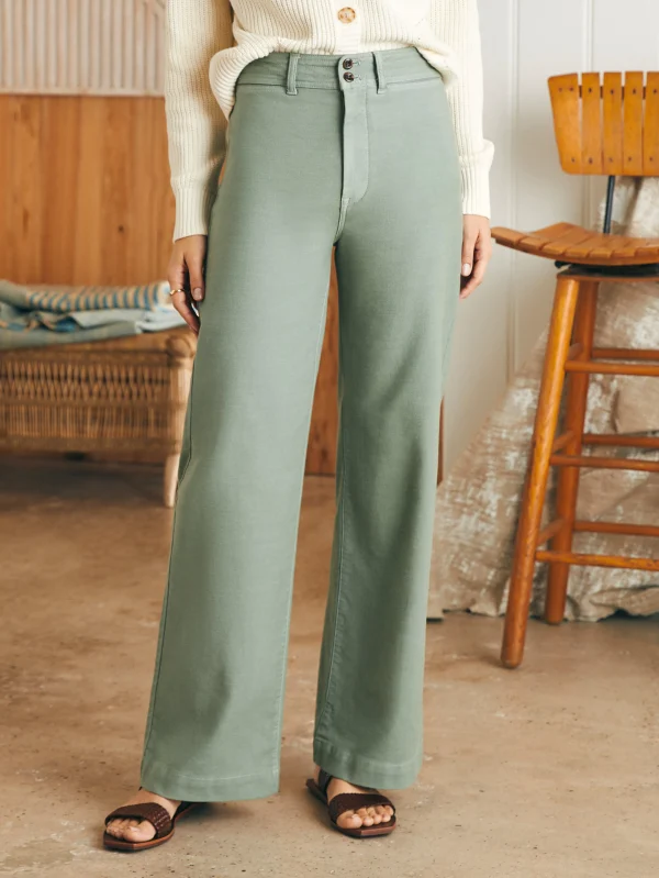 Pants | Faherty Brand Stretch Terry Harbor Pant - Coastal Sage