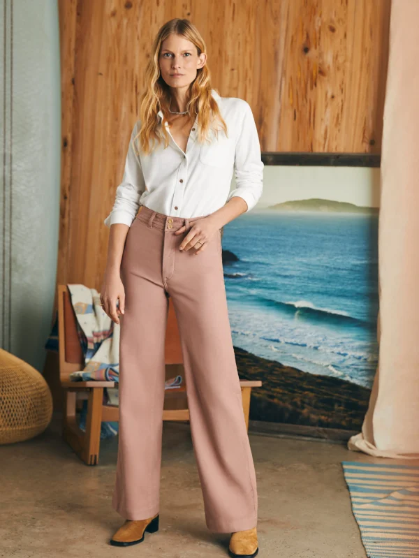 Pants | Faherty Brand Stretch Terry Harbor Pant - Wood Rose