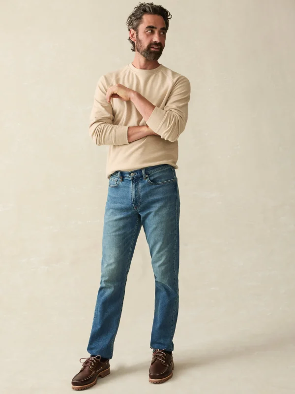 Pants | Faherty Brand Stretch Terry Indigo 5-Pocket Pant - Indigo Ocean Wash