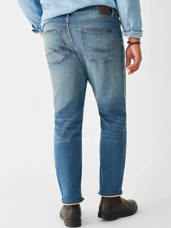 Pants | Faherty Brand Stretch Terry Indigo 5-Pocket Pant (32" Inseam) - Easton Wash