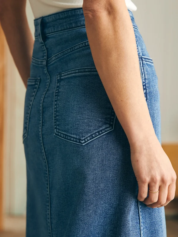 Shorts & Skirts | Faherty Brand Stretch Terry Midi Skirt - Riverton Wash