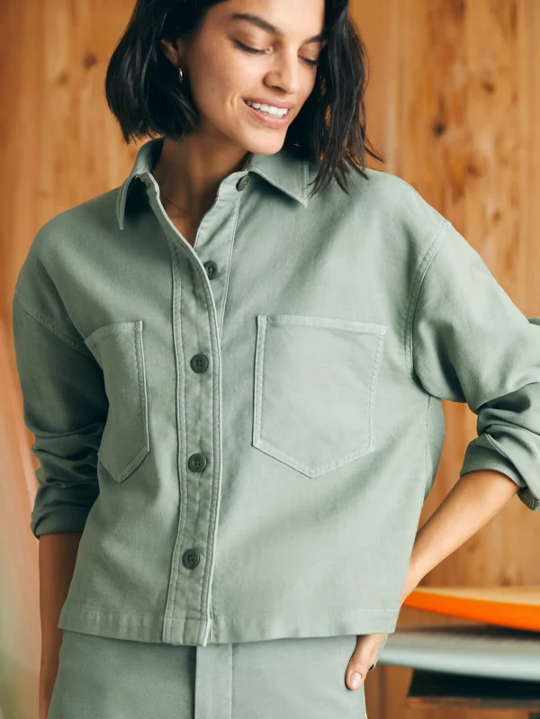 Blazers & Outerwear | Faherty Brand Stretch Terry Overshirt - Coastal Sage