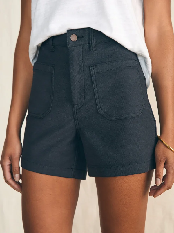 Shorts & Skirts | Faherty Brand Stretch Terry Patch Pocket Short - Washed Black