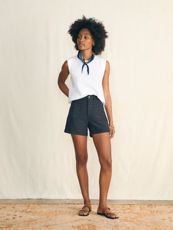 Shorts & Skirts | Faherty Brand Stretch Terry Patch Pocket Short - Washed Black