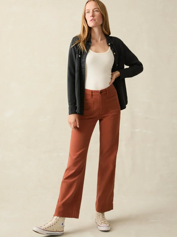 Pants | Faherty Brand Stretch Terry Patch Pocket Pant - Imperial Topaz