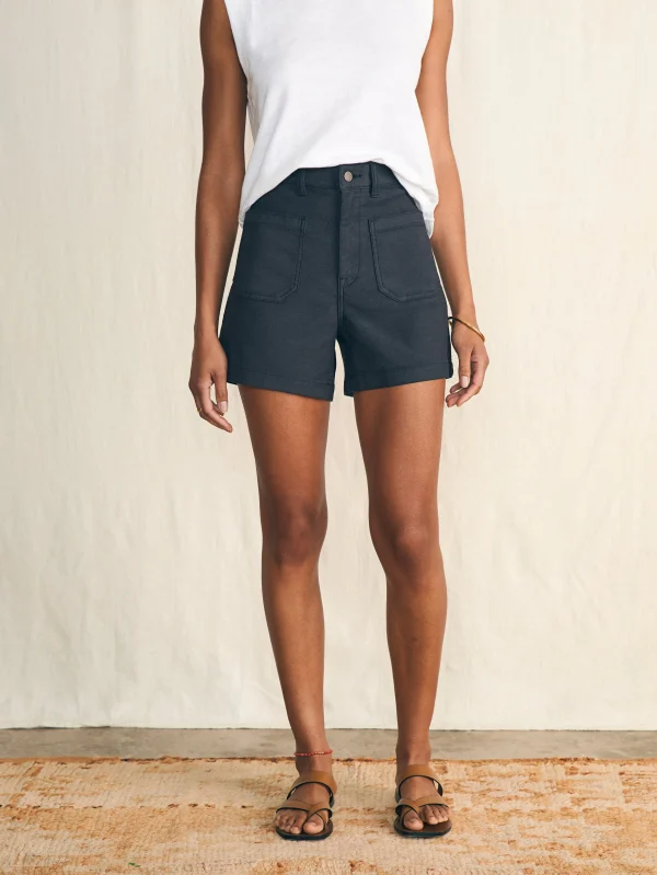 Shorts & Skirts | Faherty Brand Stretch Terry Patch Pocket Short - Washed Black