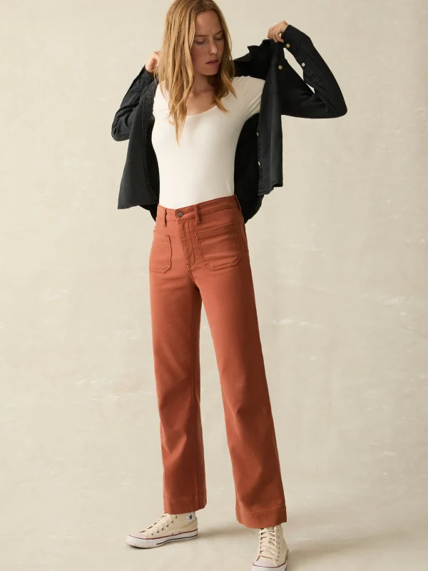 Pants | Faherty Brand Stretch Terry Patch Pocket Pant - Imperial Topaz