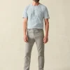 Pants | Faherty Brand Stretch Terry 5-Pocket Athletic Fit Pant - Iron