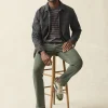 Pants | Faherty Brand Stretch Terry 5-Pocket Athletic Fit Pant - Fall Olive