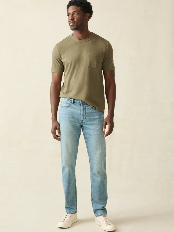 Pants | Faherty Brand Stretch Terry 5-Pocket Athletic Fit Pant - Eastern Shore Wash