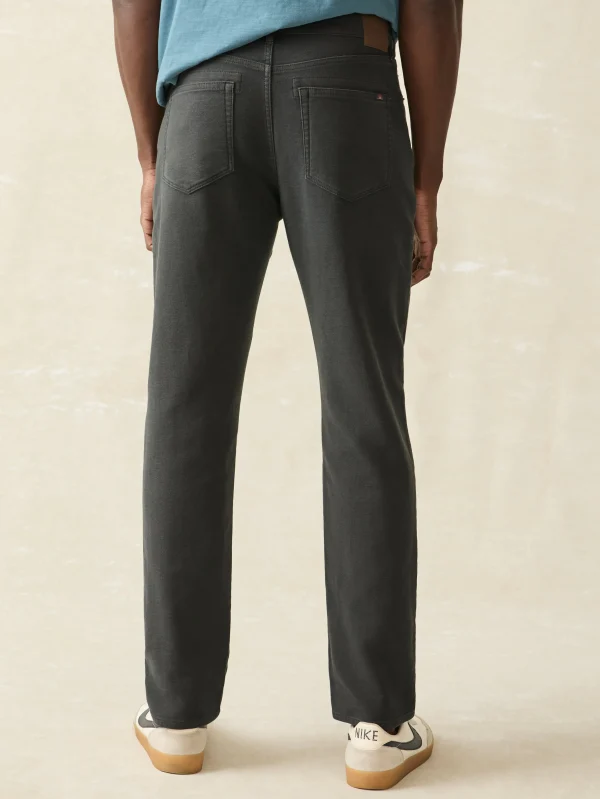 Pants | Faherty Brand Stretch Terry 5-Pocket Athletic Fit Pant - Onyx Black