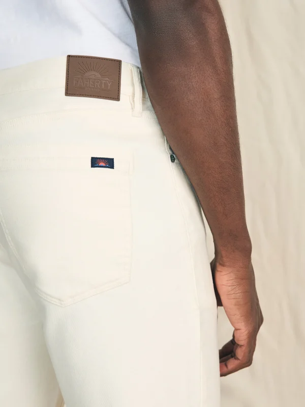 Pants | Faherty Brand Stretch Terry 5-Pocket Athletic Fit Pant (32" Inseam) - Cabo Blanco