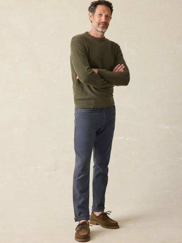 Pants | Faherty Brand Stretch Terry 5-Pocket Pant - Navy