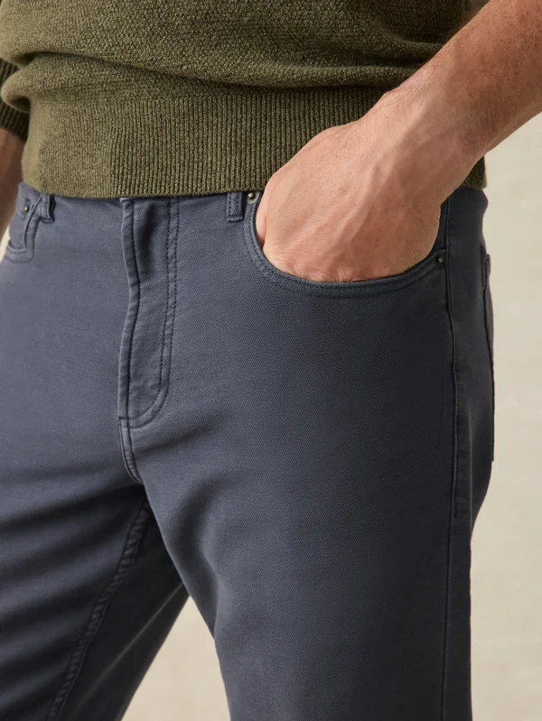 Pants | Faherty Brand Stretch Terry 5-Pocket Pant - Navy